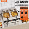 Vevor Commercial Electric Deep Fryer Dual Tank 2 x 9 Qt 3500W Countertop New