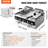 Vevor Commercial Electric Deep Fryer Dual Tank 2 x 9 Qt 3500W Countertop New