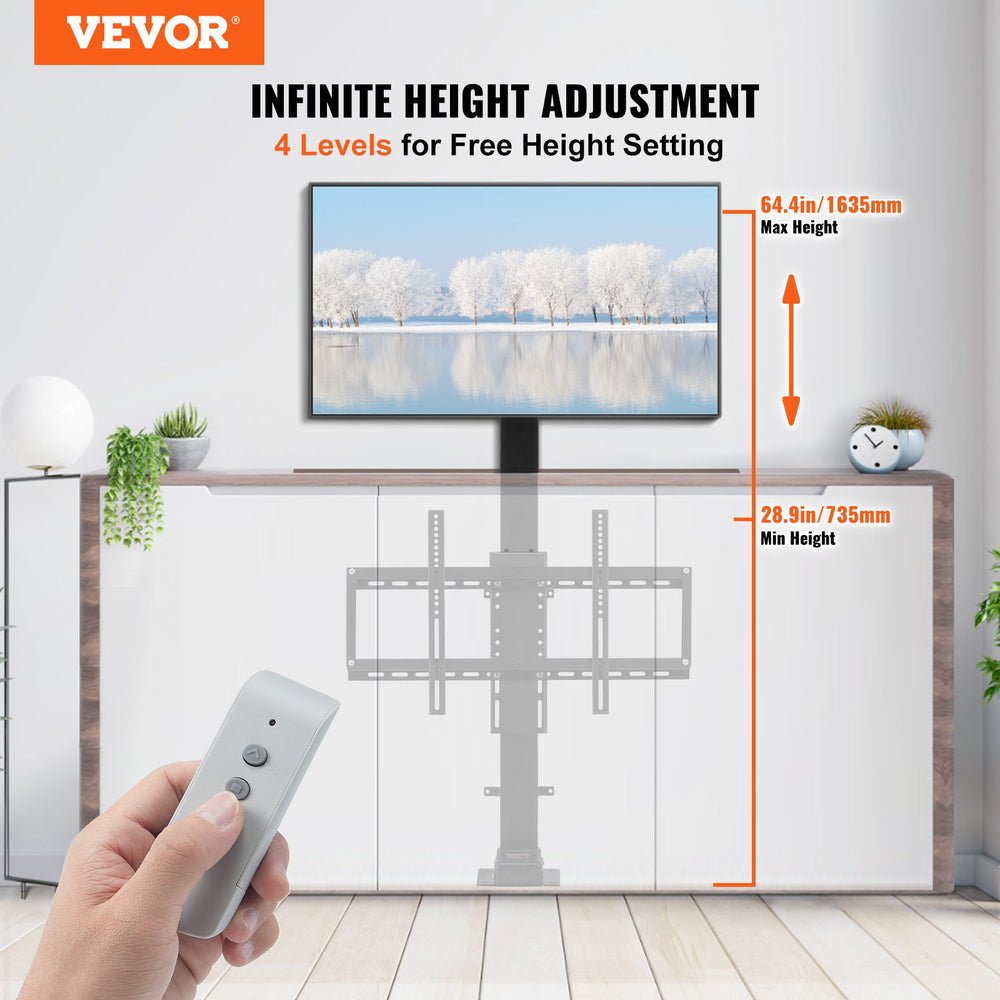 Vevor Motorized TV Lift for 32"-70" TV 28.7"-68.1" Height Adjustable with Remote Control New