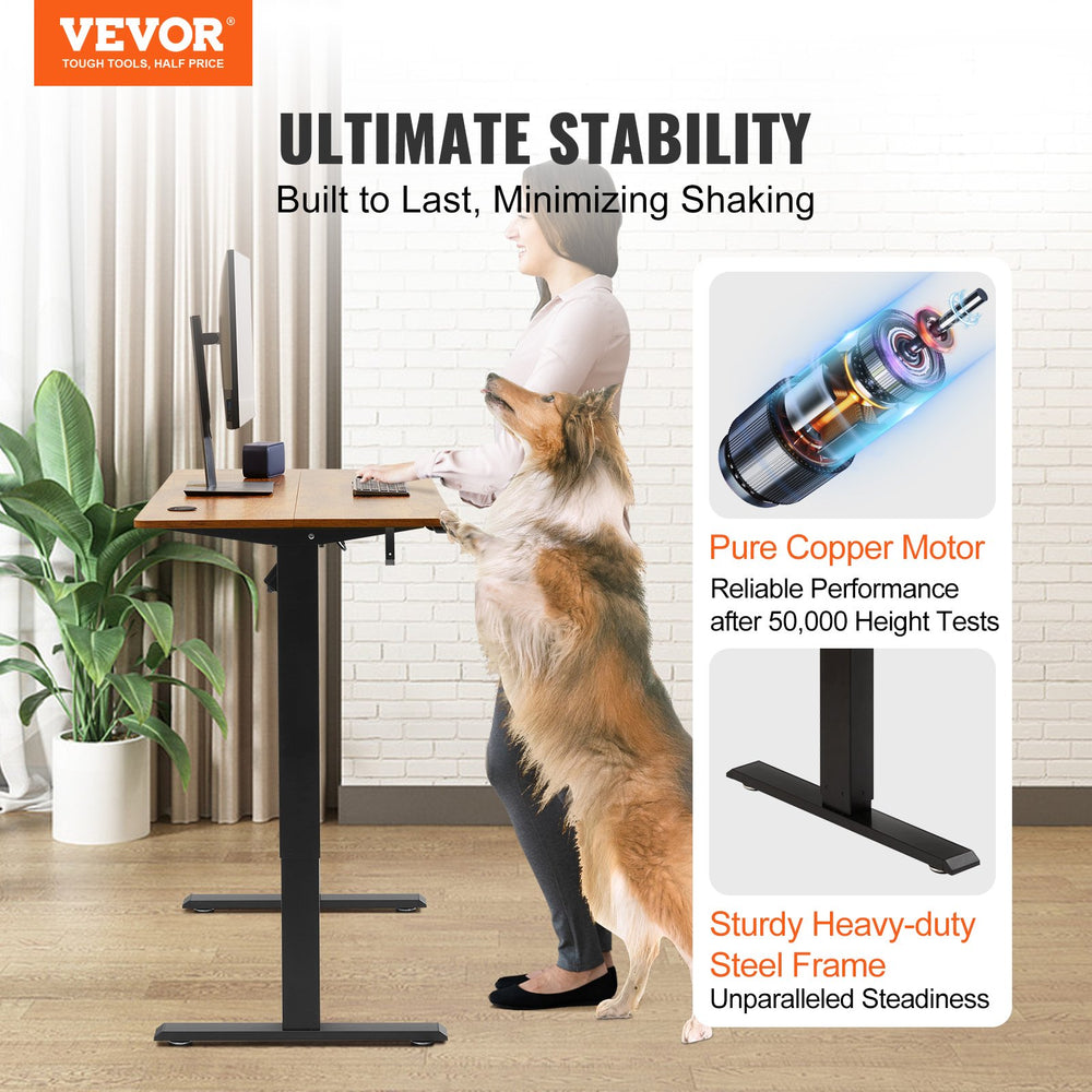 Vevor Electric Standing Desk 55.1" x 23.6" 180 Lbs. Capacity 28.3" to 45.1" Height Adjustable New