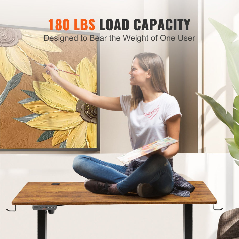Vevor Electric Standing Desk 55.1" x 23.6" 180 Lbs. Capacity 28.3" to 45.1" Height Adjustable New