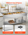 Vevor Food Warmer 5-Pan Steam Table Independent Temperature Control New