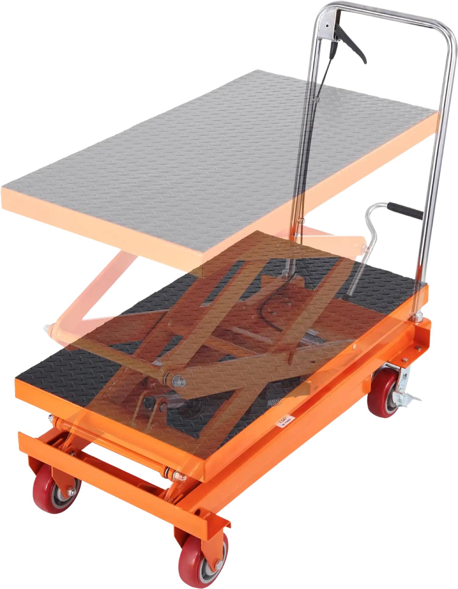 Vevor Hydraulic Lift Table Cart 770 Lbs. Manual Double Scissor 59