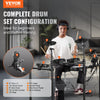Vevor Digital Drum Kit 480 Tones 10" Pads with Drumsticks and Dual Pedals for Beginners and Adults New