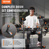 Vevor Digital Drum Kit 480 Tones 8" Pads with Drumsticks Dual Pedals and Throne for Beginners and Adults New