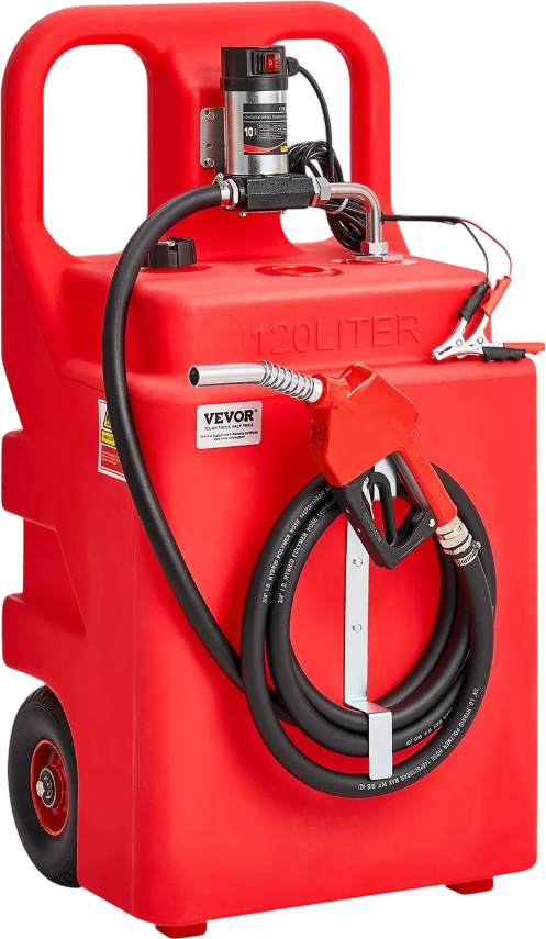 Vevor Portable Diesel Fuel Caddy 32 Gal with 12V Electric Pump New