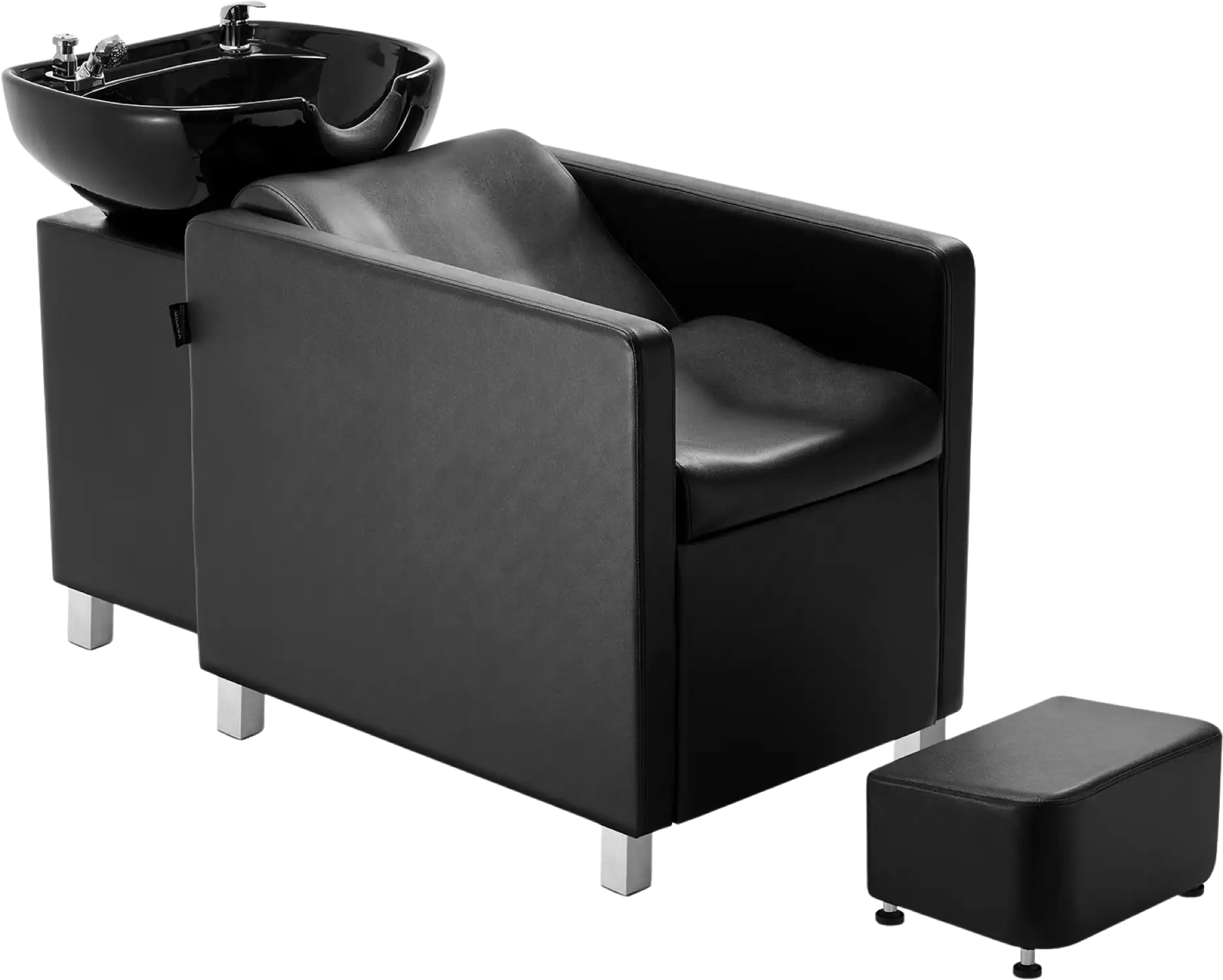 Vevor Shampoo Backwash Chair 661.4 Lbs Capacity Hair Washing Station with Ceramic Bowl and Footrest New