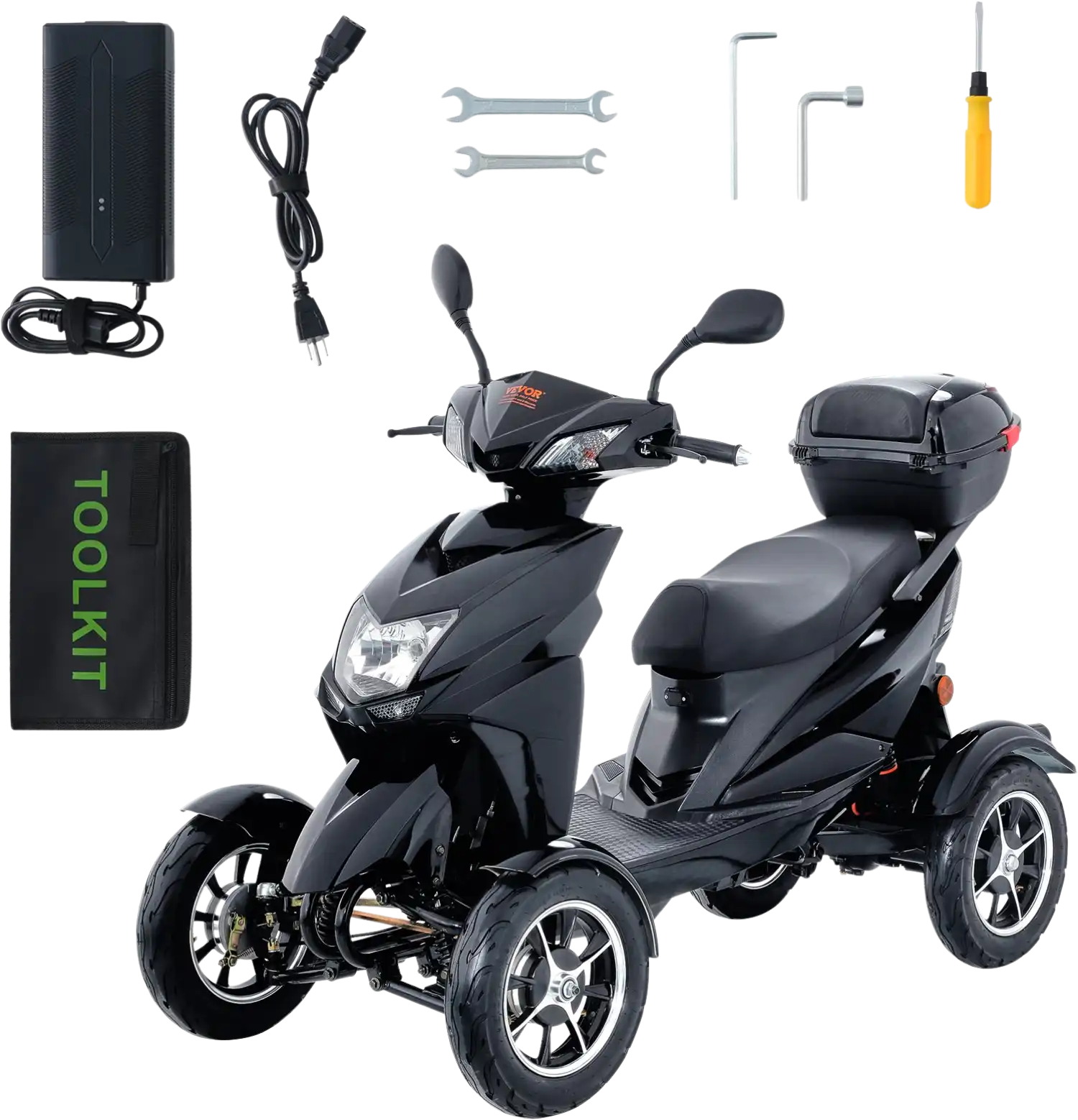 Vevor Mobility Scooter 4-Wheel Heavy Duty 450 lbs. Capacity 48V 500W 15.5 MPH 40 Mile Range New