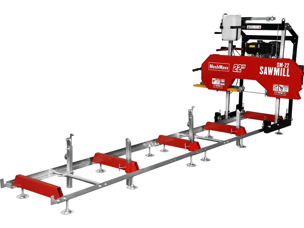 22" Portable Sawmill,  224cc 7HP DUCAR Gasoline Engine,  18" Board Width,  13' Track Length ,  SM-22