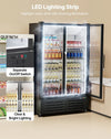 Vevor Commercial Beverage Refrigerator 26.69 Cu Ft Glass Double Door New