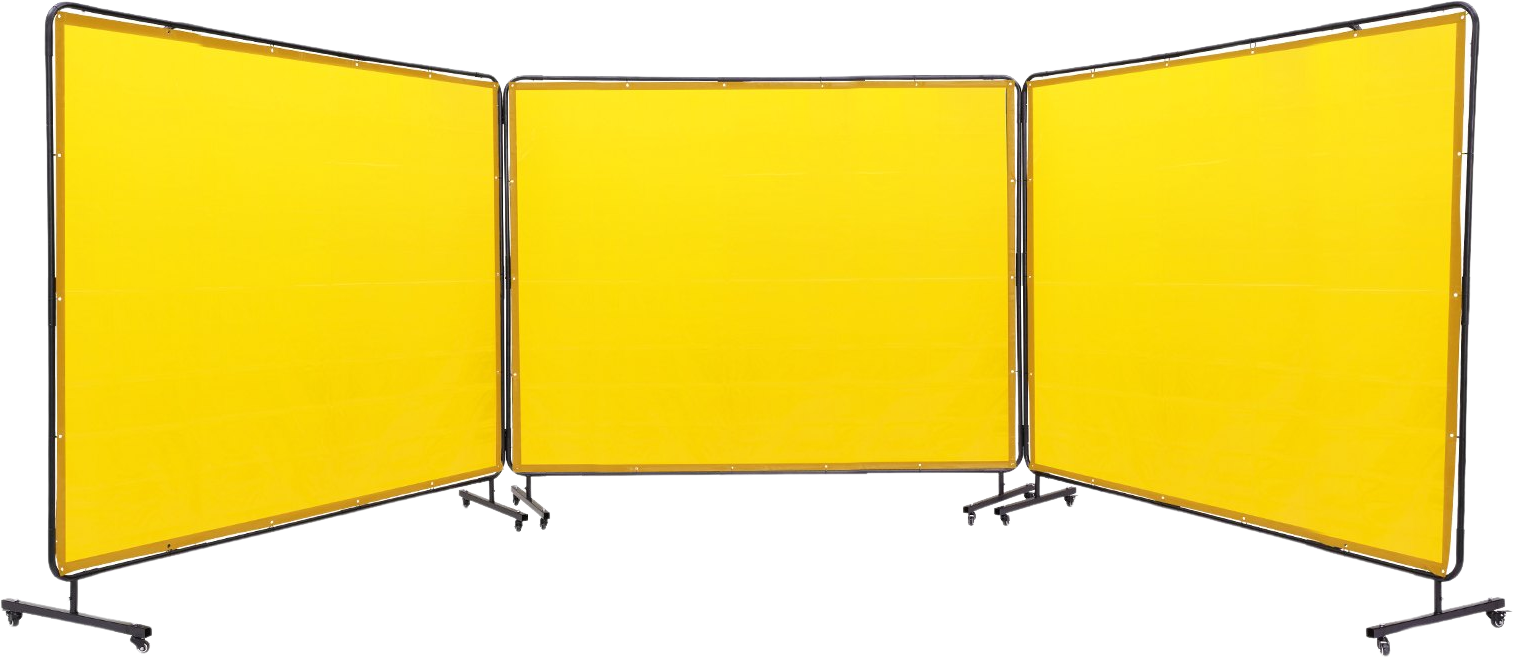 Vevor Welding Screen 3-Panel 6' x 8' Flame Resistant Vinyl Protection Screen with Frame and Wheels New