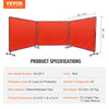 Vevor Welding Screen 3-Panel 6' x 8' Flame Resistant Vinyl Protection Screen with Frame and Wheels New