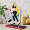 Costway SuperFit Treadmill Folding 2-in-1 No Armrests 2.25 HP App Connect Speaker LED Display and Remote Control New