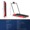 Costway SuperFit Treadmill Folding 2-in-1 No Armrests 2.25 HP App Connect Speaker LED Display and Remote Control New