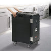 Vevor Food Pan Carrier 109 Qt. Insulated with Handles Double Buckles and Wheels Black New