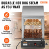 Vevor Commercial Hot Dog Steamer 38 Qt. 2-Tier 1200W Electric Bun Warmer with Sliding Doors New