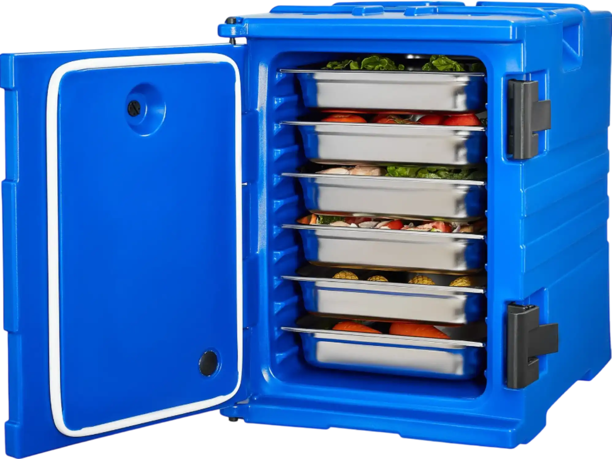 Vevor Insulated Food Pan Carrier 24 Gal Stackable Front-Load with Wheels New
