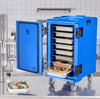 Vevor Insulated Food Pan Carrier 32 Gal Stackable Front-Load with Wheels New