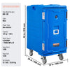 Vevor Insulated Food Pan Carrier 32 Gal Stackable Front-Load with Wheels New