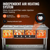 Vevor Food Warmer 4-Pan 20.6 Qt Commercial Steam Table 2000W Stainless Steel with Wheels New