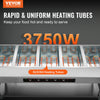 Vevor Food Warmer 5-Pan 20.6 Qt Commercial Steam Table 3750W Stainless Steel with Wheels New