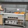 Vevor Food Warmer 4-Pan 20.6 Qt Commercial Buffet Table with Sneeze Guard 2000W Stainless Steel New