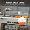 Vevor Food Warmer 4-Pan 20.6 Qt Commercial Buffet Table with Sneeze Guard 2000W Stainless Steel New