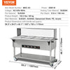 Vevor Food Warmer 4-Pan 20.6 Qt Commercial Buffet Table with Sneeze Guard 2000W Stainless Steel New