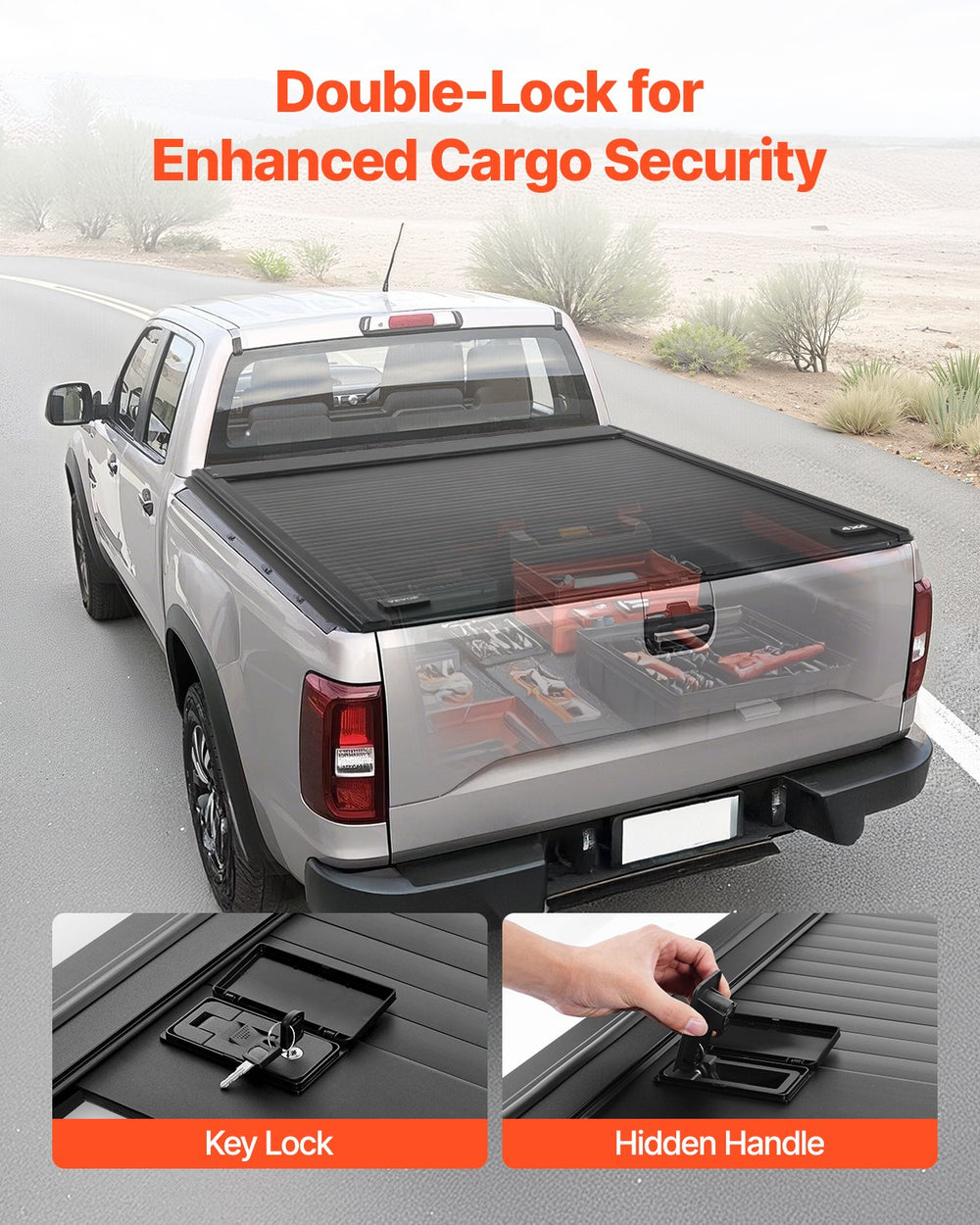 Vevor Truck Bed Tonneau Cover Retractable 5.5' Hard Cover for 2009–2024 Ford F-150 New