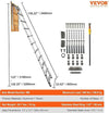 Vevor Telescoping Aluminum Attic Ladder 9.8'–10.5' with Concealed Door 350 Lb Capacity New