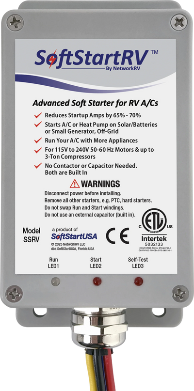 SoftStartRV Advanced Soft Starter for RV Air Conditioners 115-240V New