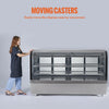 Vevor Refrigerated Display Case 32 Cu Ft Stainless Steel with 4 Adjustable Shelves New