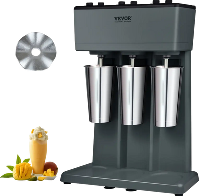 Vevor Triple Head Milkshake Maker 375W with 3-Speed Control and Stainless Steel Cups New