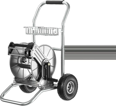 Giraffe Tools SW-8C Garden Hose Reel Cart 2 Wheels Stainless Steel Heavy Duty New