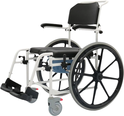 MedaCure Rolling Shower Wheelchair with Commode 265 lbs Weight Capacity SWC1816 New