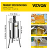 Vevor Honey Extractor Electric 3 Frames Stainless Steel New