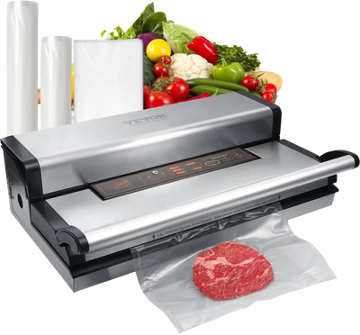 Vevor Vacuum Sealer Machine 350W Dual Pump Automatic Manual Seal Built-in Cutter Dry and Moist Food New