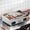 Vevor Flat Top Griddle 25.9" x 15.7" 2800W Commercial Countertop Electric Grill 122-572°F Stainless Steel New