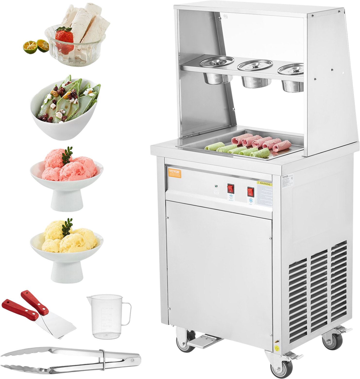 Vevor Ice Cream Roll Machine 13.8