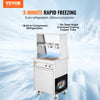 Vevor Ice Cream Roll Machine 13.8" x 13.8" Stainless Steel Commercial with Compressor and 2 Scrapers New