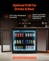 Vevor 246-Can Commercial Beverage Refrigerator Built-In or Freestanding Glass Door New