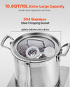 Vevor Commercial Food Processor 10.6 Qt  Vegetable Chopper 1100W 1400 RPM Stainless Steel New