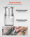 Vevor Commercial Food Processor 10.6 Qt  Vegetable Chopper 1100W 1400 RPM Stainless Steel New