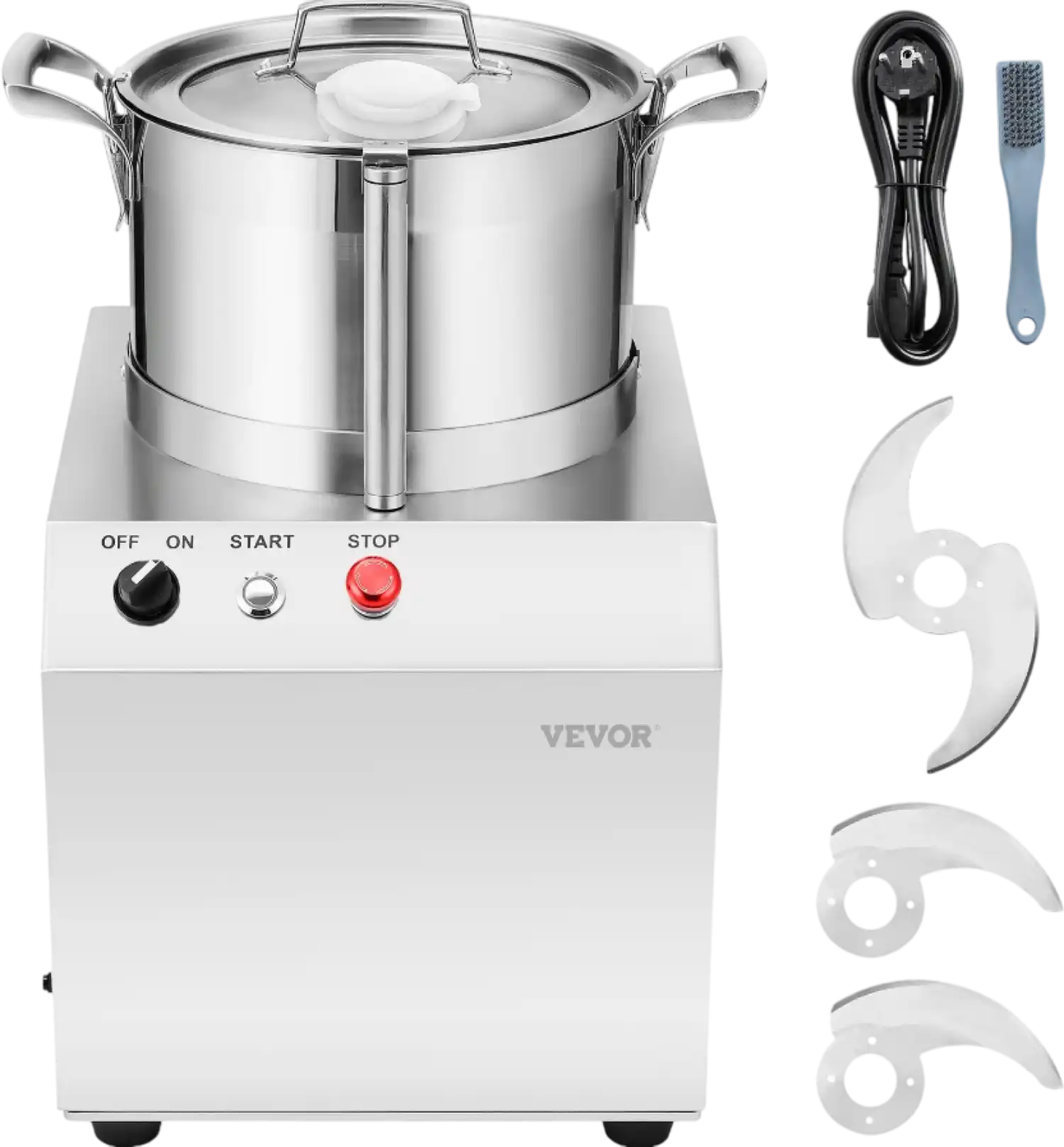Vevor Commercial Food Processor and Vegetable Chopper 6.3 Qt 750W Stainless Steel New