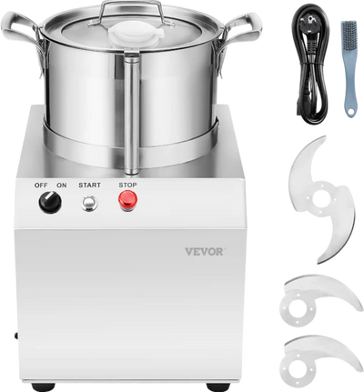 Vevor Commercial Food Processor and Vegetable Chopper 6.3 Qt 750W Stainless Steel New