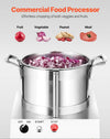 Vevor Commercial Food Processor and Vegetable Chopper 6.3 Qt 750W Stainless Steel New