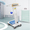 Vevor Lab Cart with Built-In Socket 3-Layer Steel Frame Rolling Trolley 88 Lbs Capacity 360° Swivel Casters New