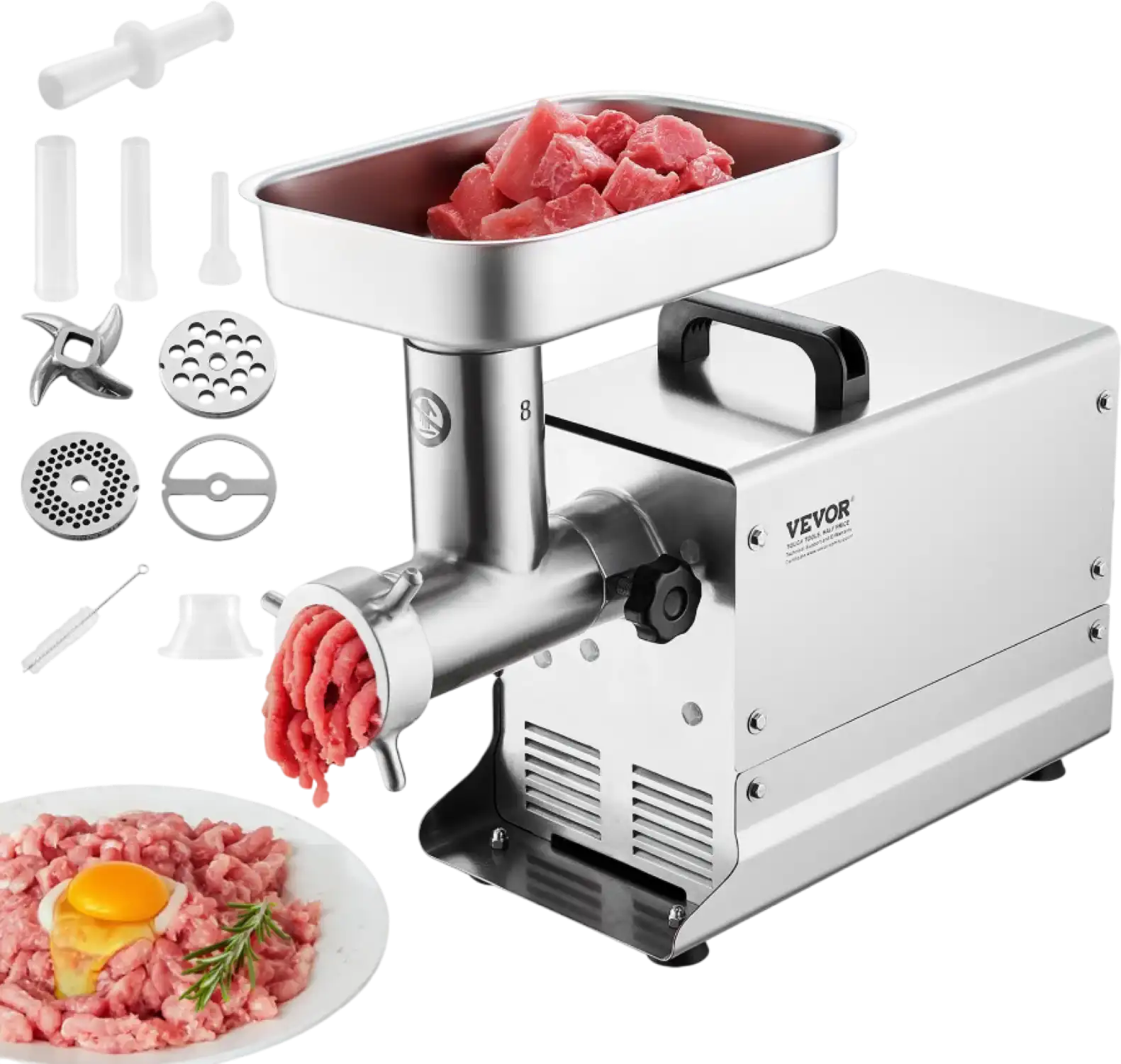 Vevor Commercial Electric Meat Grinder 7 Lbs/Min 350W Sausage Maker New