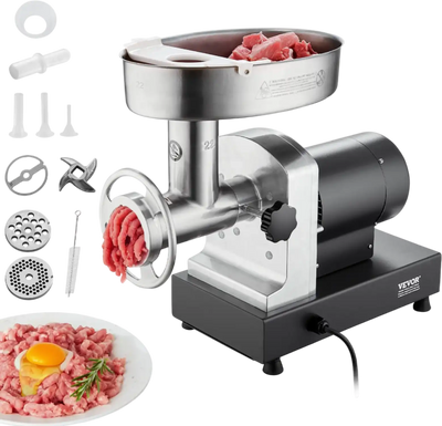 Vevor Commercial Electric Meat Grinder 750W 14 Lbs/Min Sausage Stuffer Size #22 New