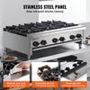 Vevor Commercial Gas Range Stove 168000 BTU 6-Burner Countertop Stainless Steel New